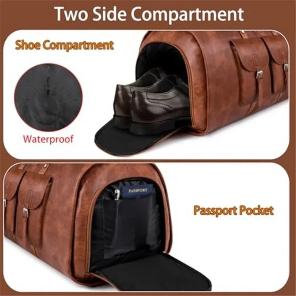 Men's 3Pcs Garment Duffel Bag Convertible Suitcase Bag